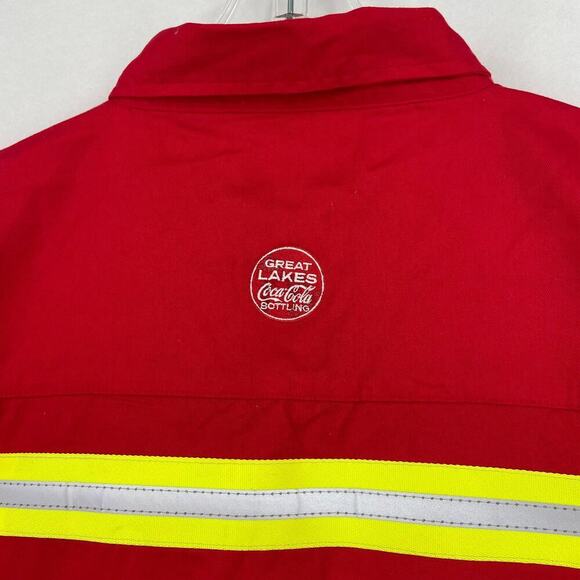Coca Cola Bottling Button Front Shirt Mens 2XL Red Great Lakes Embroidered - Picture 8 of 11